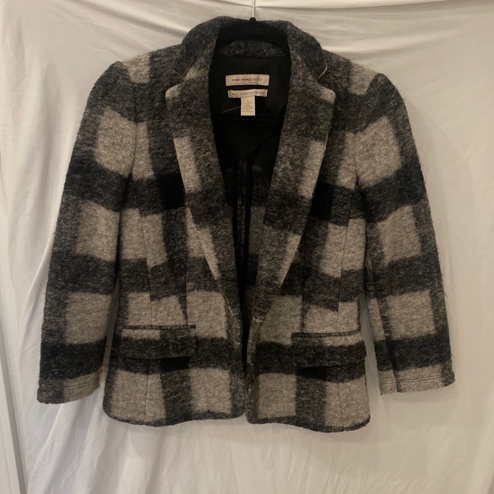 Banana Republic heritage Wool Plaid Blazer size 0